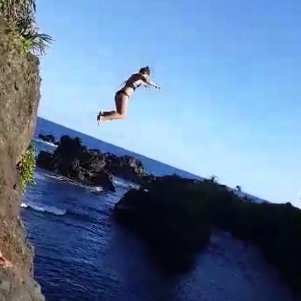 He jumped, so she jumped!