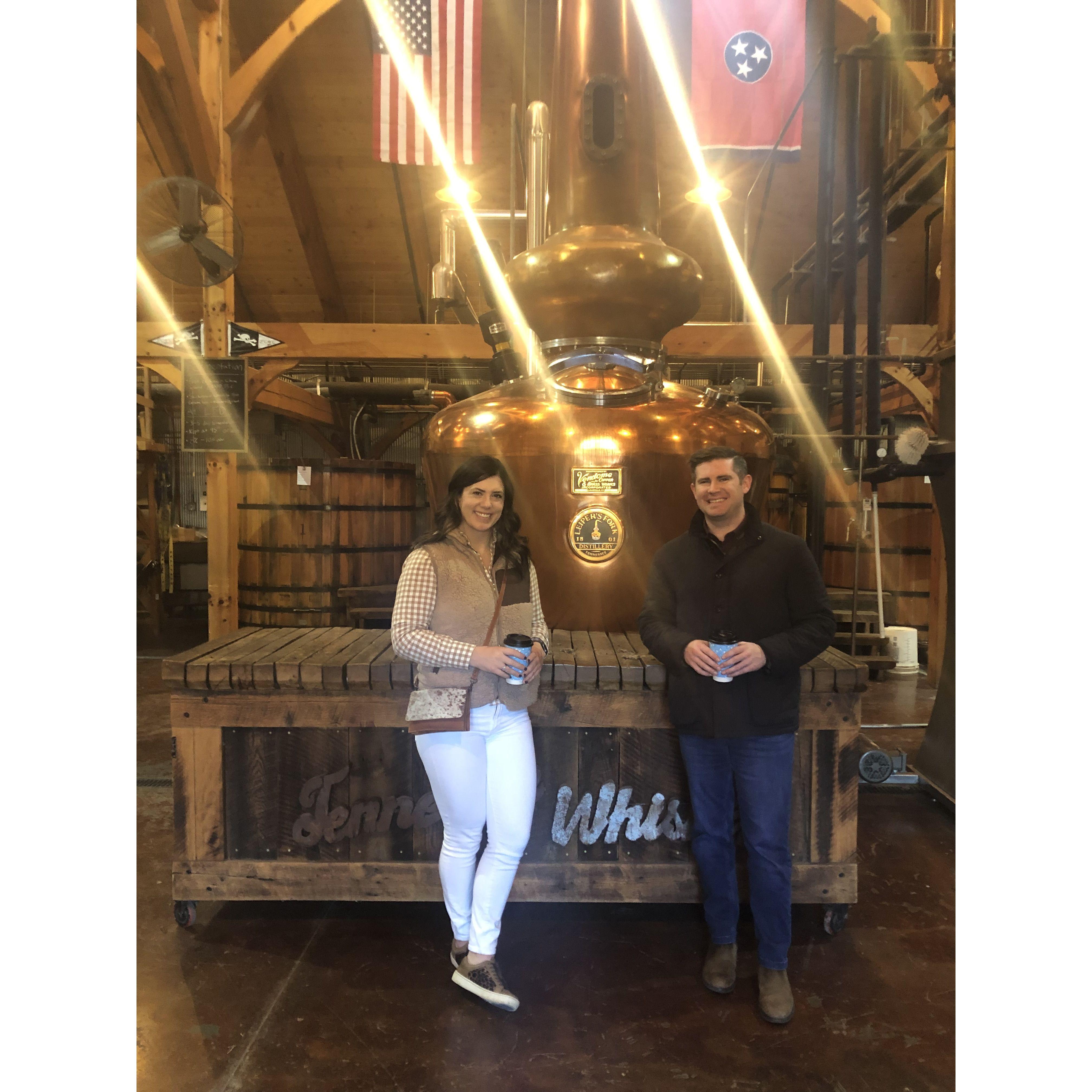 Continuing our bourbon education here in TN. Visit Leiper's Fork Distillery while you're in town!