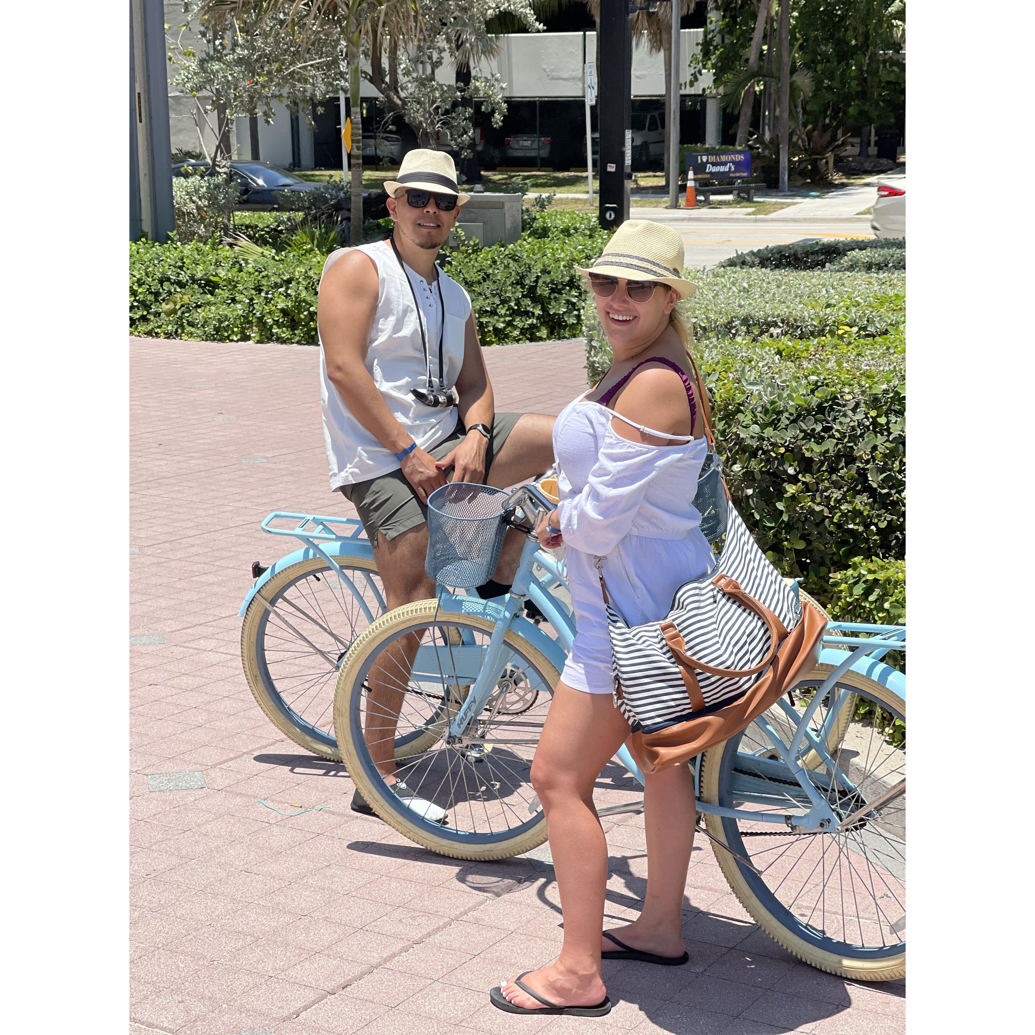 First Florida trip! We found some bikes to ride to kill time before we could check into the hotel.