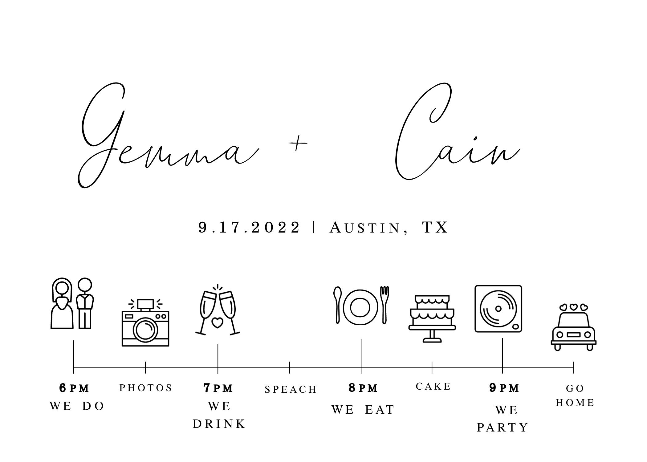 The Wedding Website of Gemma Galvan and Cain Arsuaga