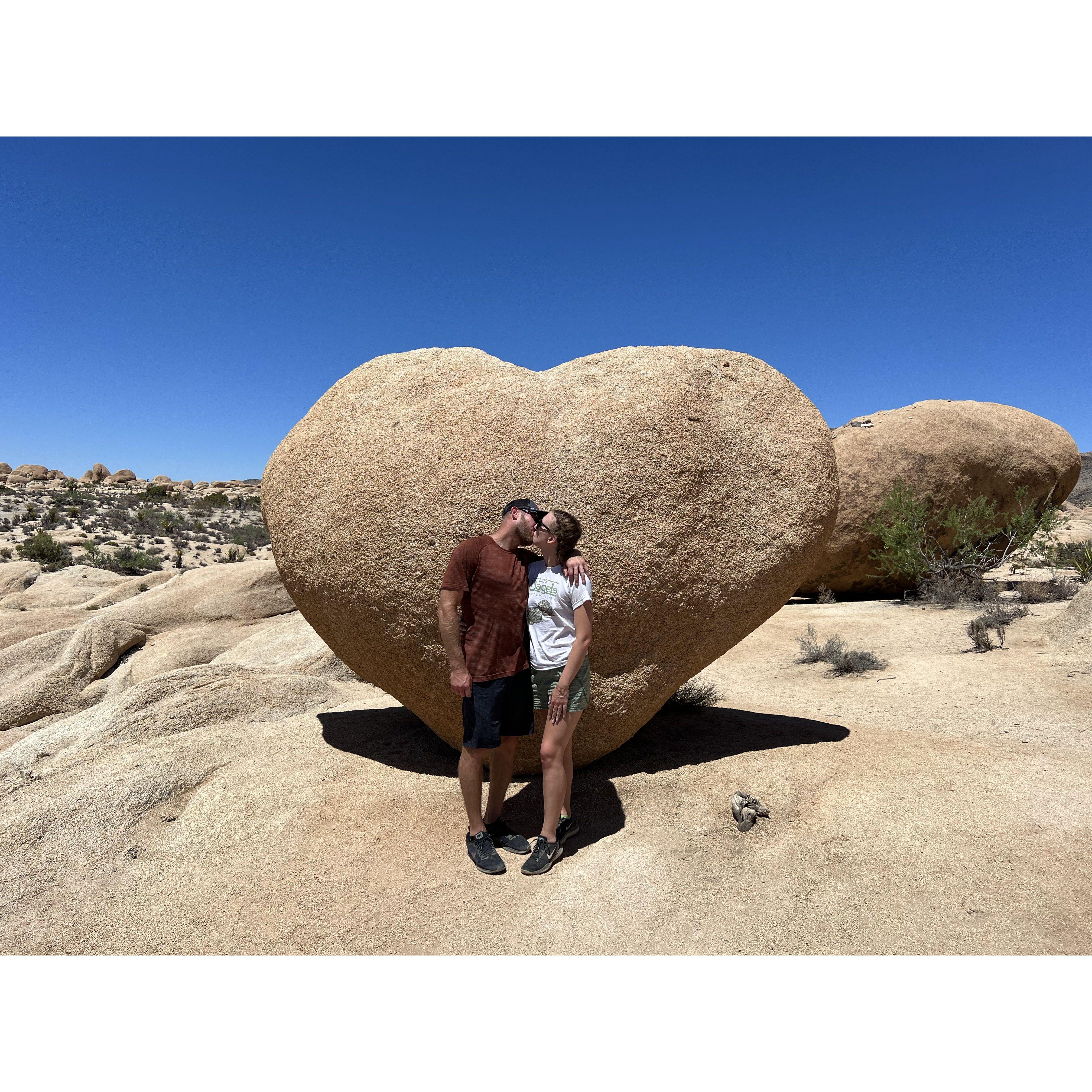 Heart rock hike in Joshua Tree, June 2022
