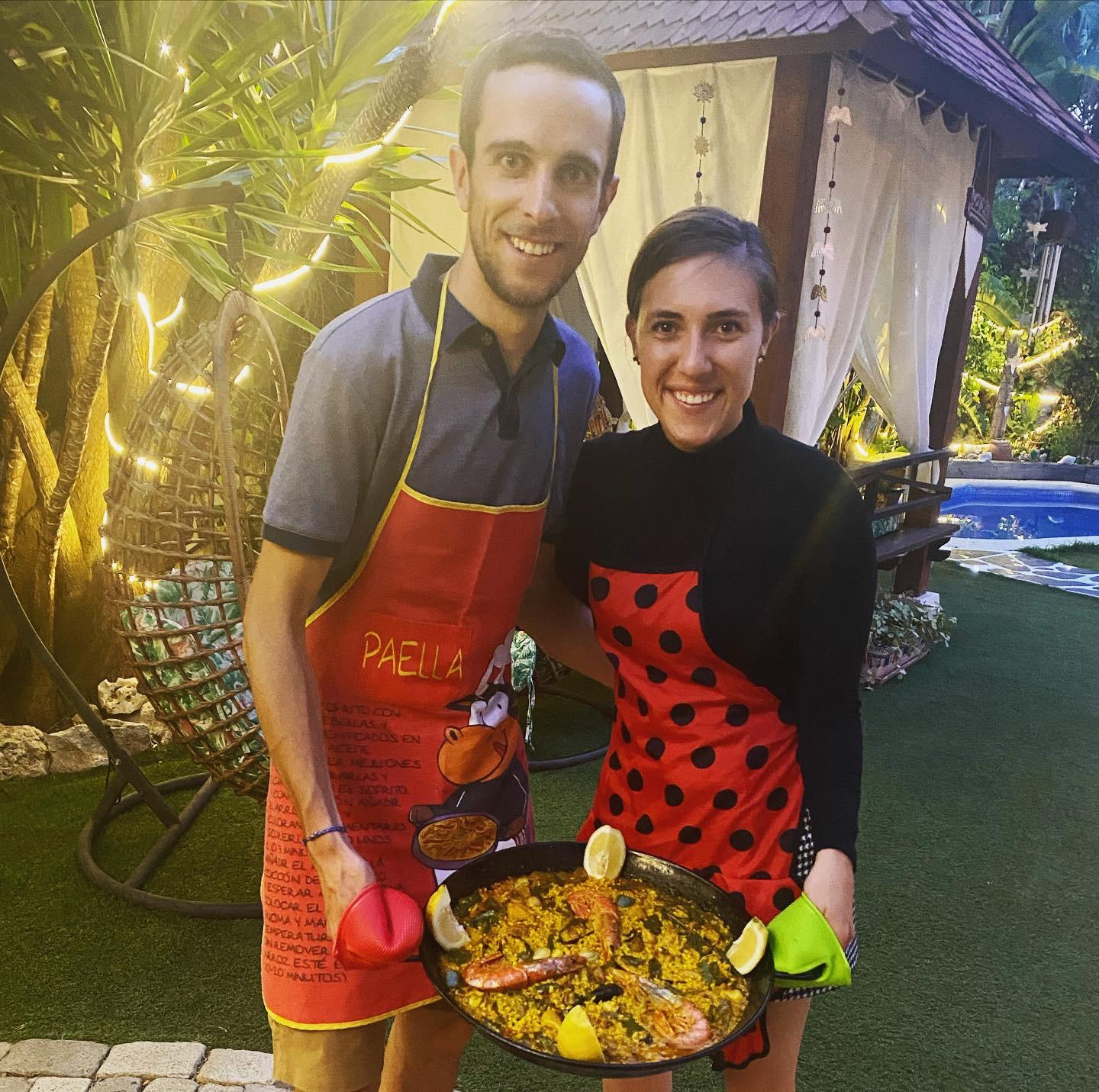 Learning how to cook Paella in Barcelona, Spain