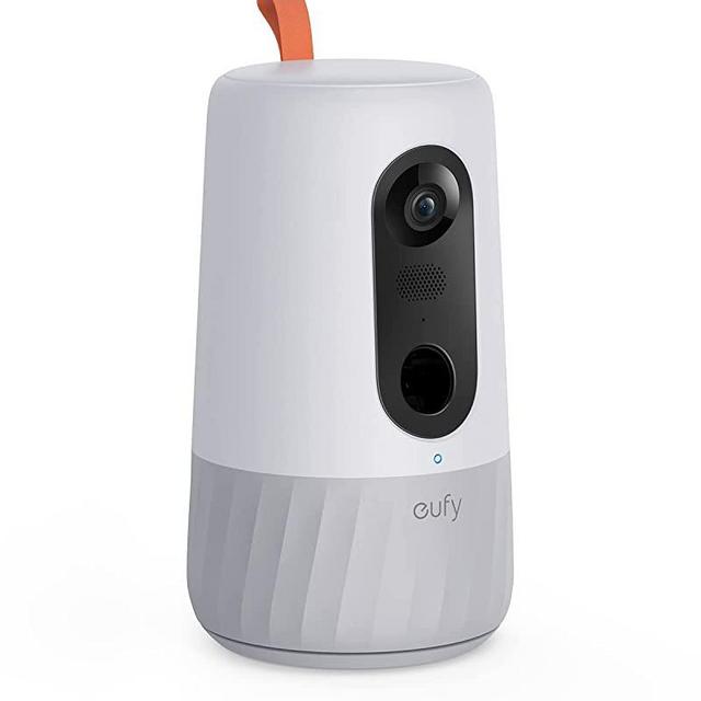 eufy 2K Pet Camera with Phone App, New 2023, 360° View, On-Device AI Tracking, Dog Camera with Treat Dispenser, 2-Way Audio, Doggy Diary, Bark Alerts, Local Storage, No Monthly Fee, Works with Alexa