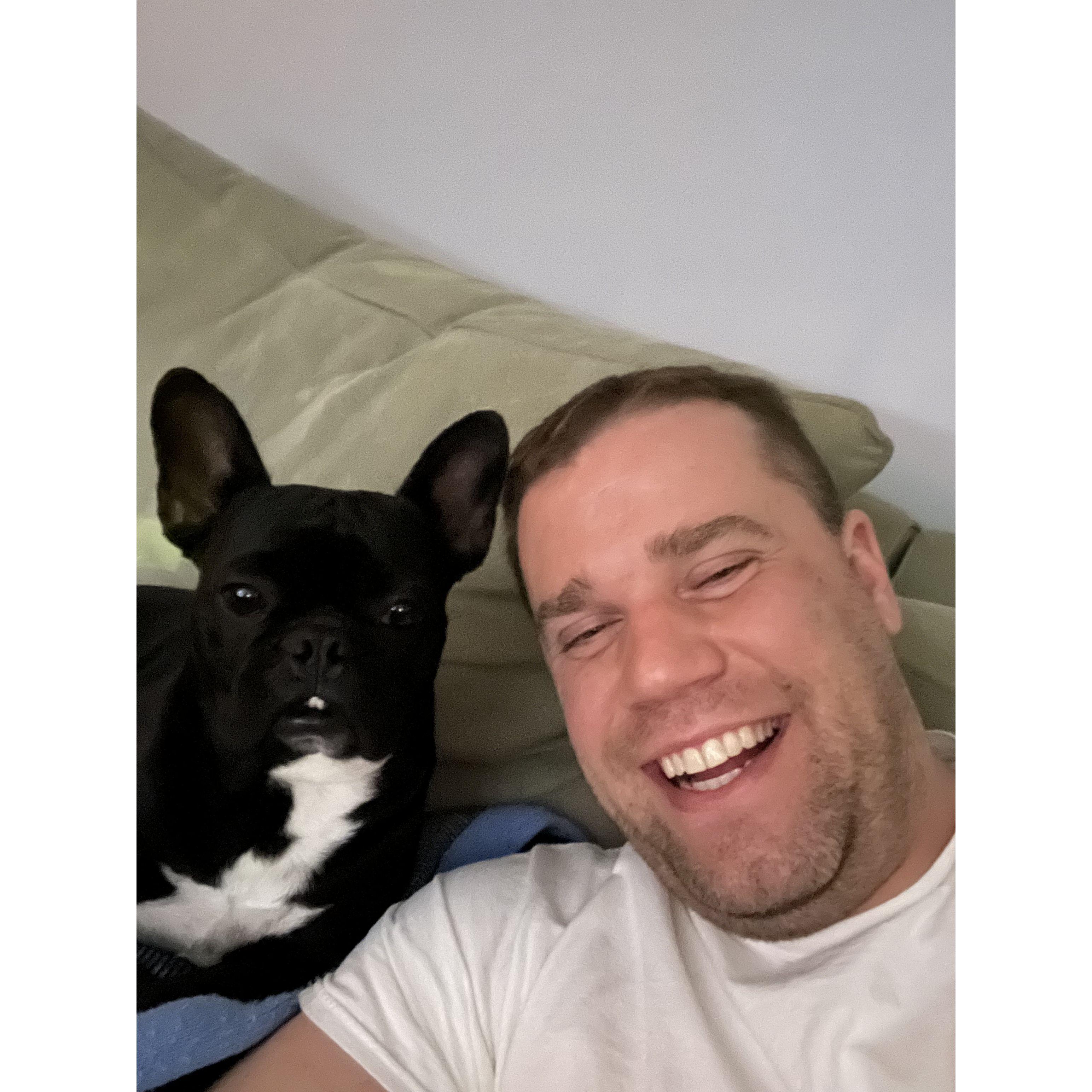 The first time mom went away and left Henry in the hands of daddy. Hourly check ins were requested.