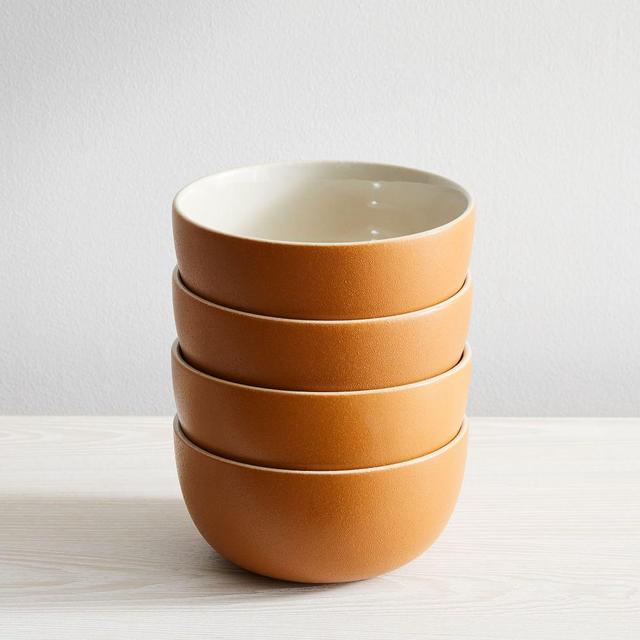 Kaloh Cereal Bowl, Set of 4 - Amber