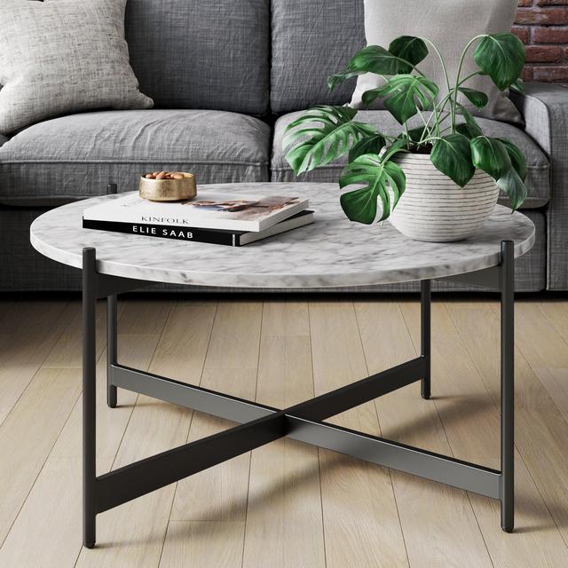 Piper Coffee Table | Marble Top | Metal Base