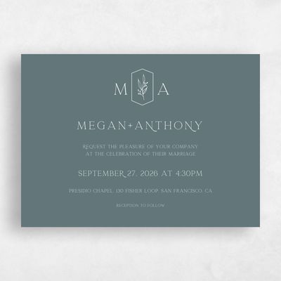 Blue Landscape Wedding Invitation - Eldridge Landscape