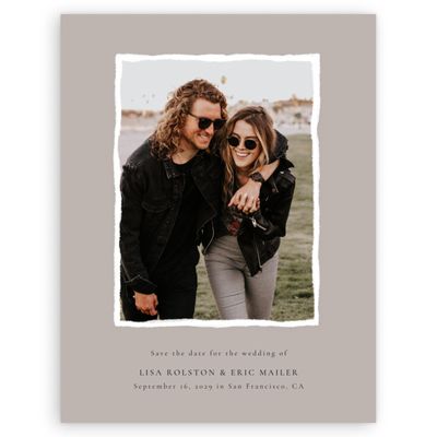 Greige, Grey Wedding Digital Save the Date - Jayden Photo
