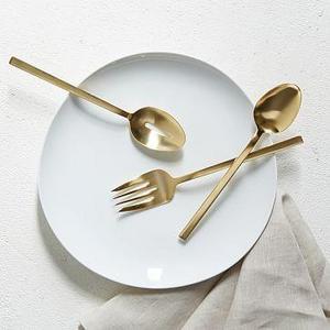West Elm Gold Serving Set