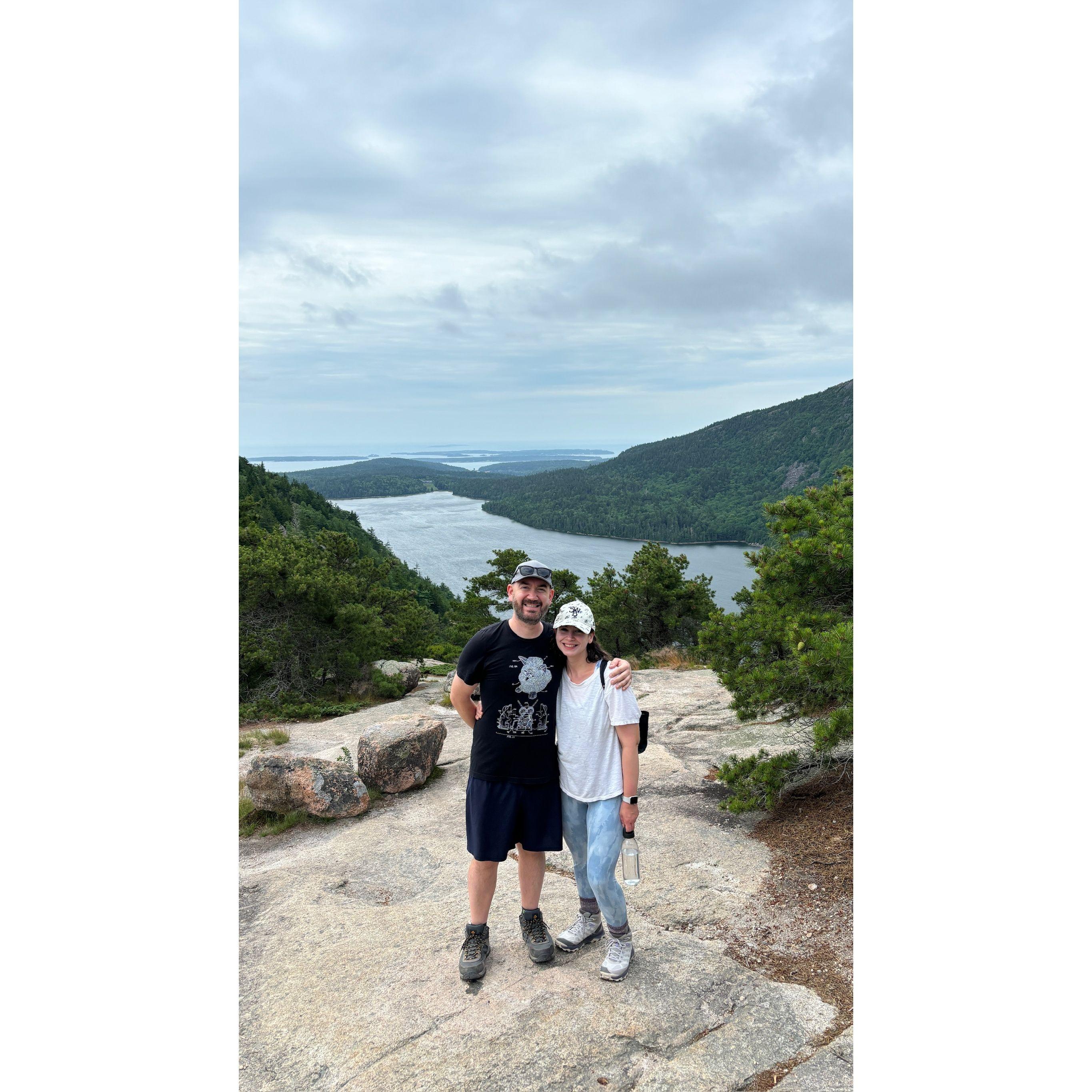 One of our first hikes together... and it was at a national park, Acadia!