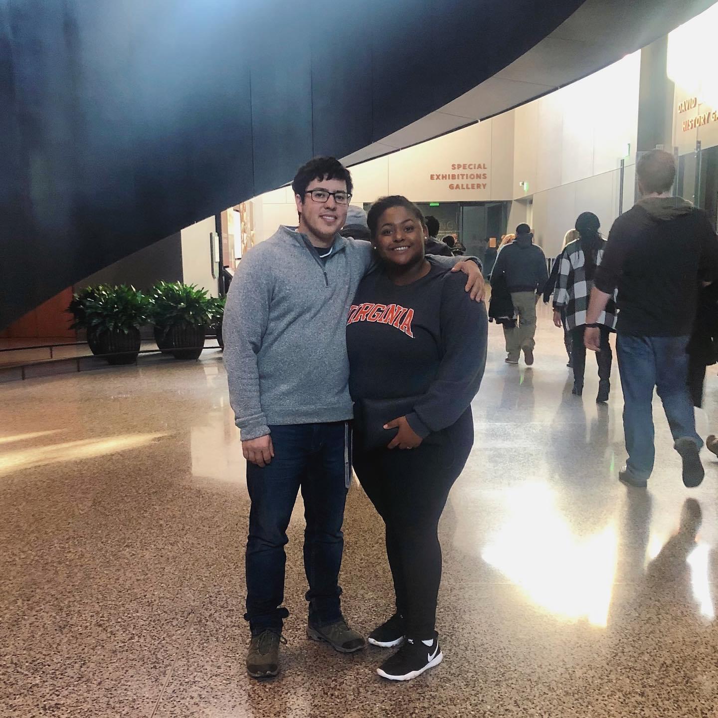 This was one of their first dates at the Smithsonian African-American Museum.