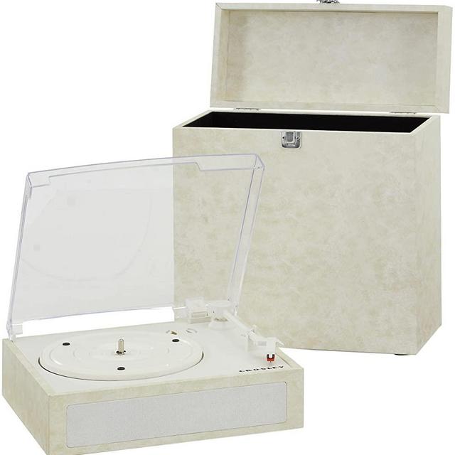 Crosley CR6041A-CR Fusion 3-Speed Bluetooth Turntable and Record Carrying Case Combo, Cream