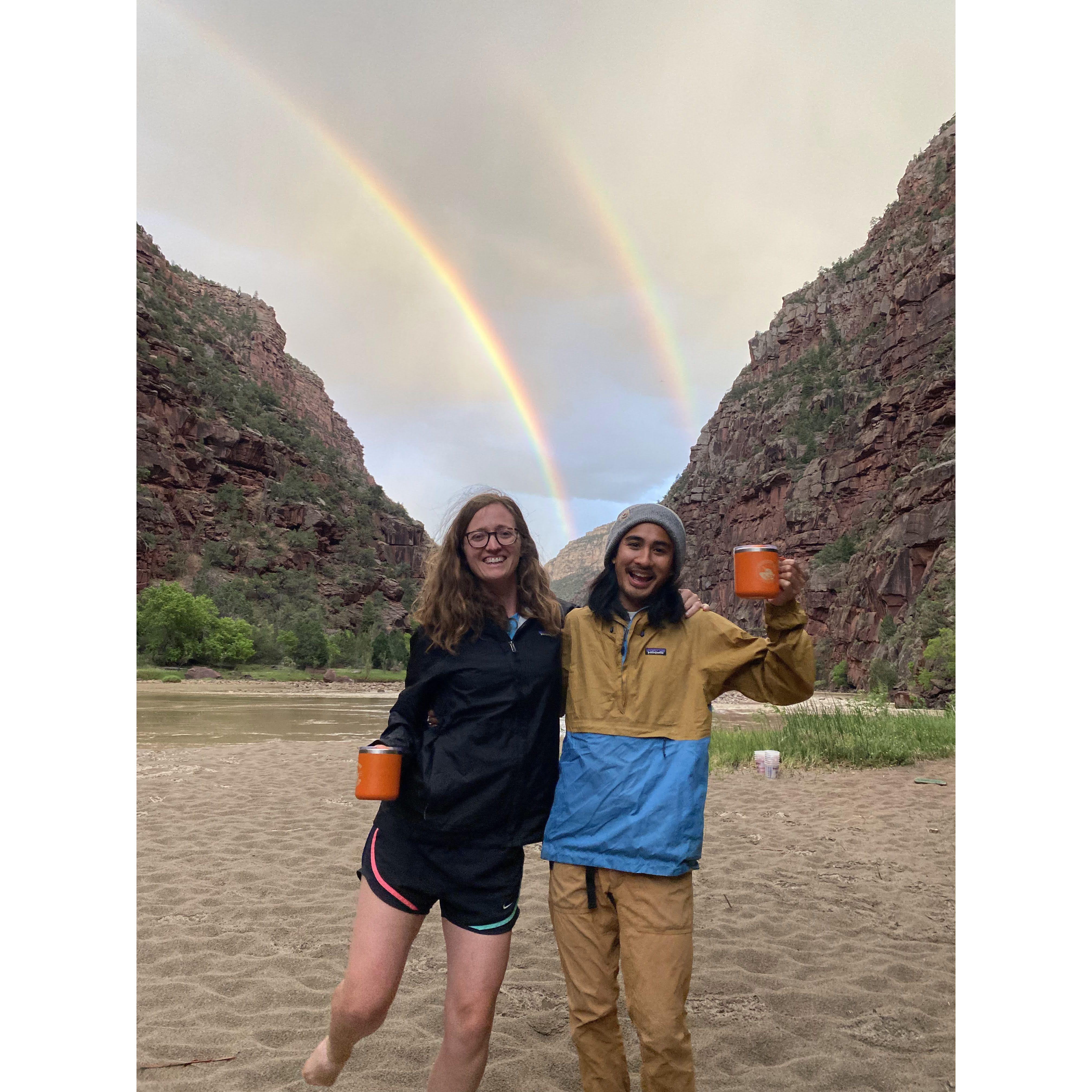 Double rainbow on the Green River