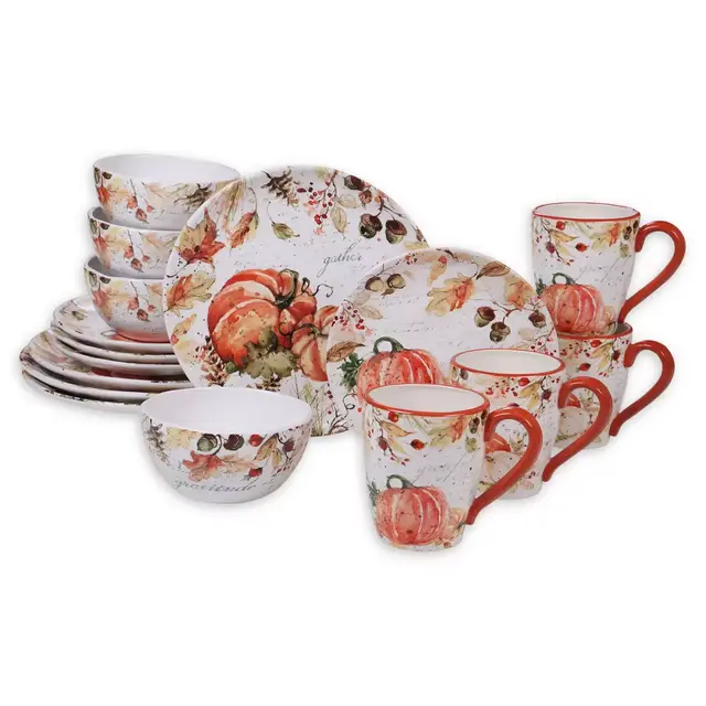 Certified International Harvest Splash 16-Piece Dinnerware Set