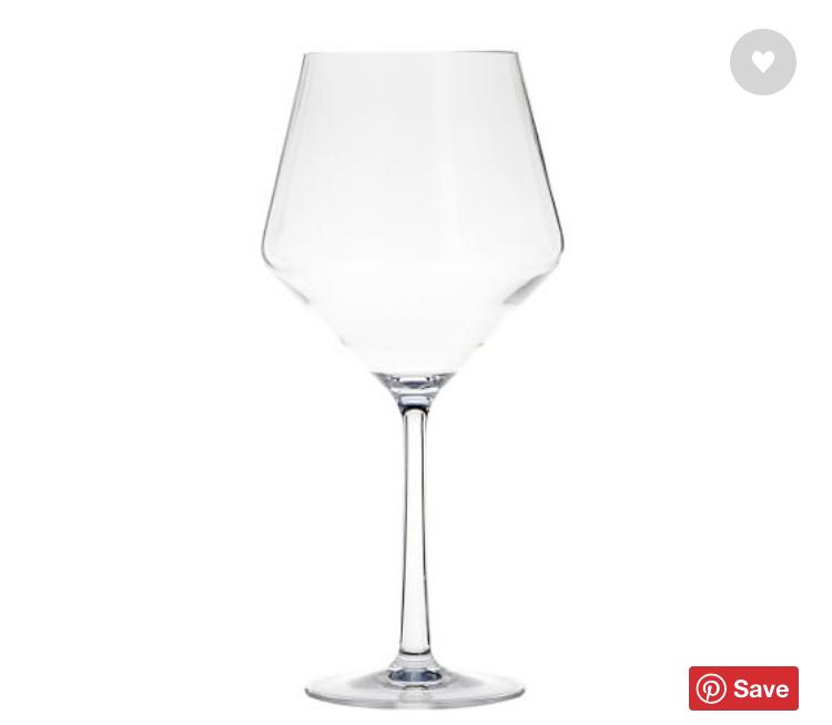 Happy Hour Acrylic Wine Glasses - Clear Stem