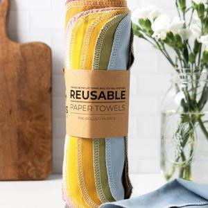 ZWS Reusable Paper Towels 24 pack earth tones