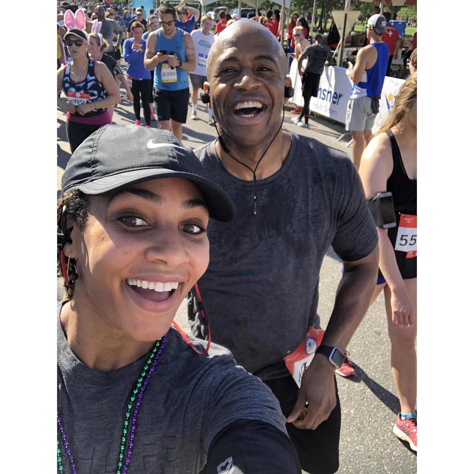 Our first Crescent City Classic in Nola with our friend Dre!