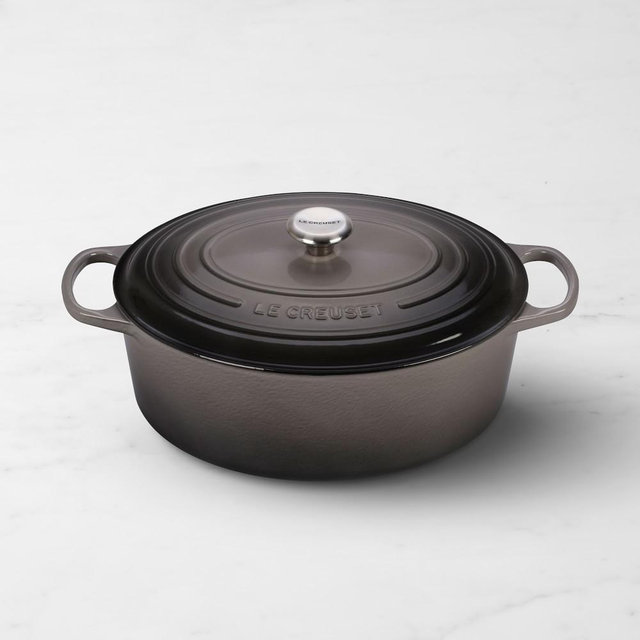 Le Creuset Signature Enameled Cast Iron Oval French Oven, 9 1/2-Qt., Oyster