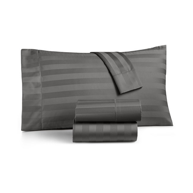 Charter Club Damask 1.5" Stripe 550 Thread Count 100% Cotton 4-Pc. Sheet Set, King, Created for Macy's