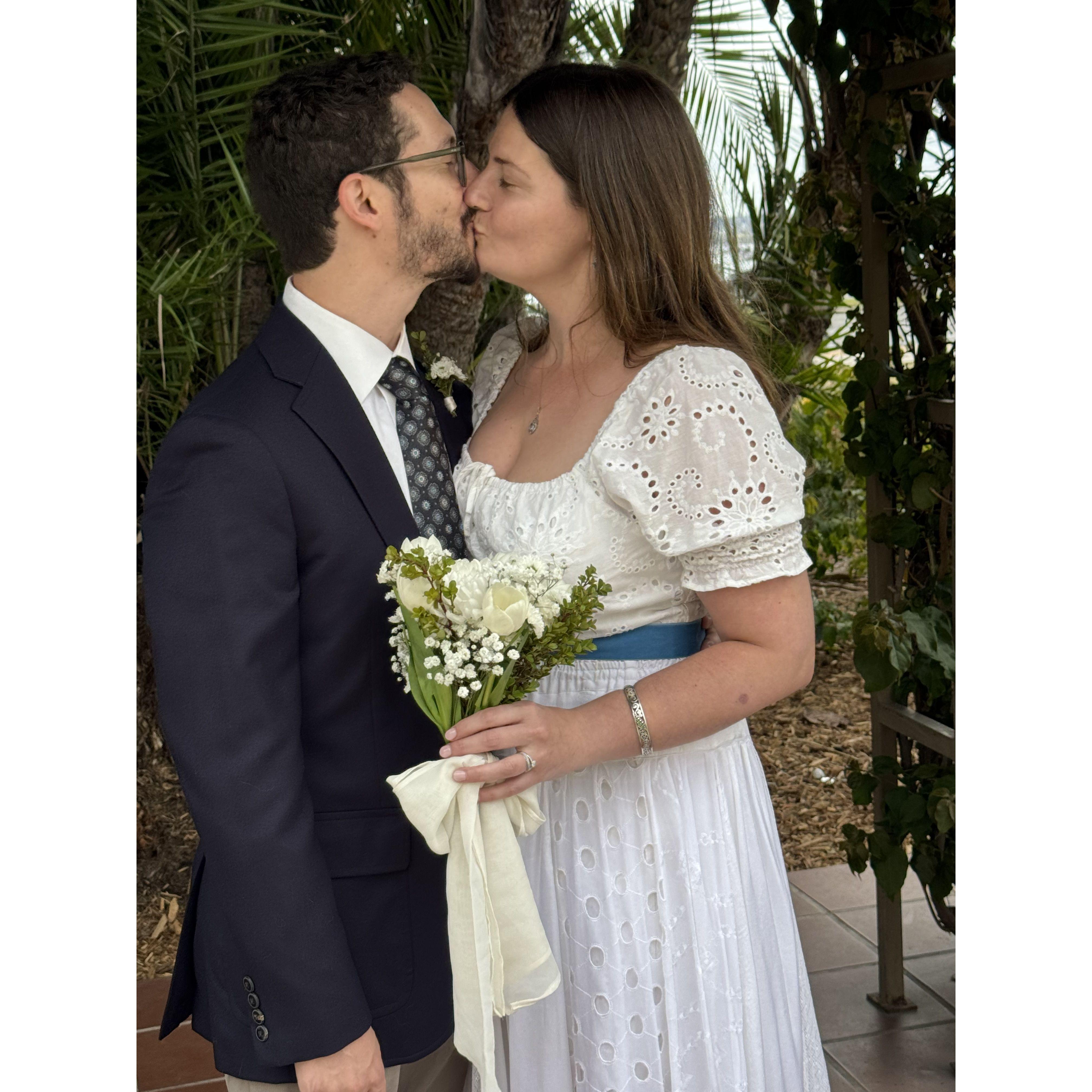 First Married Kiss!