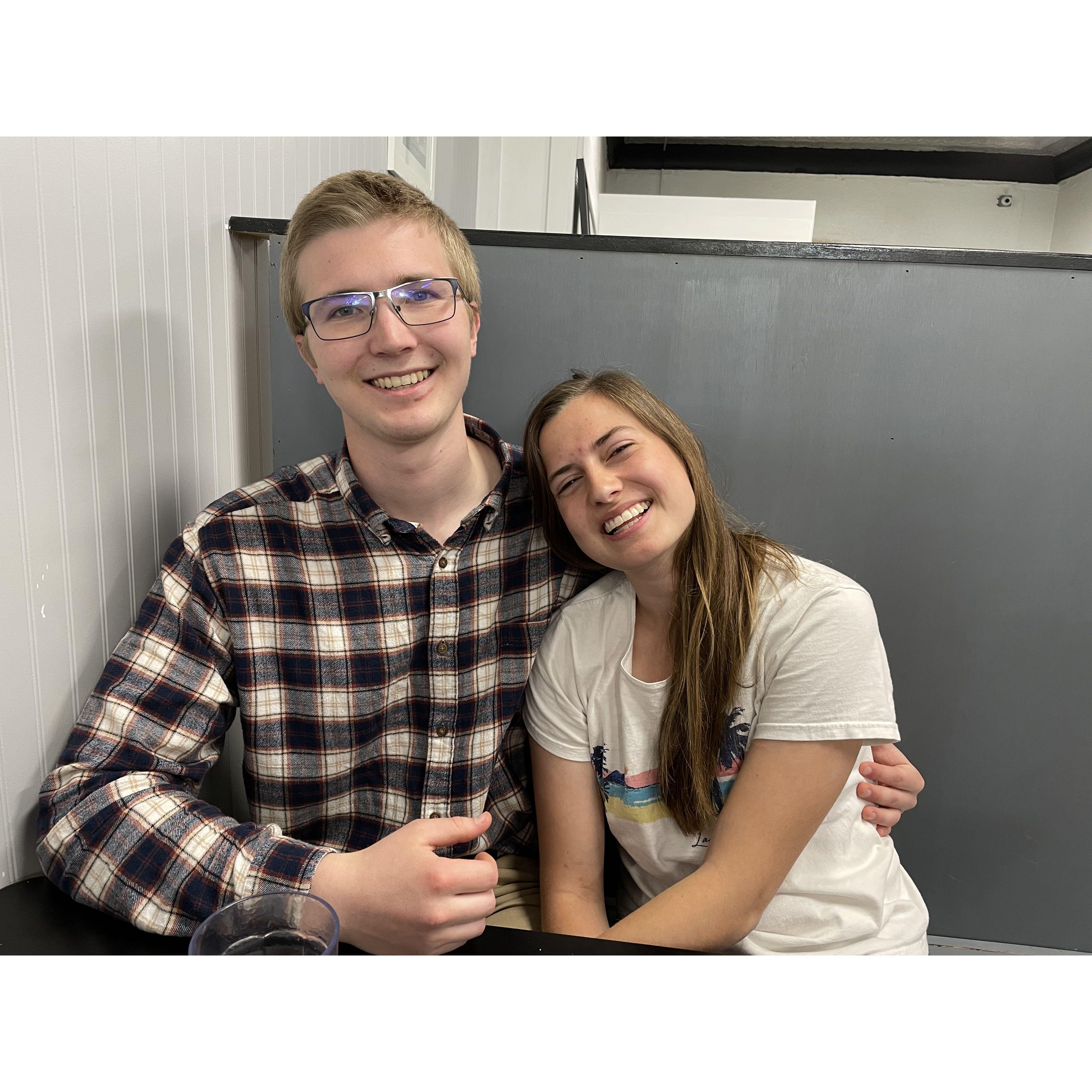 Taken right after a very tired Lizzy and Peter finished their finals