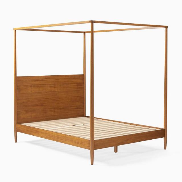 Mid-Century Canopy Bed, King, Acorn