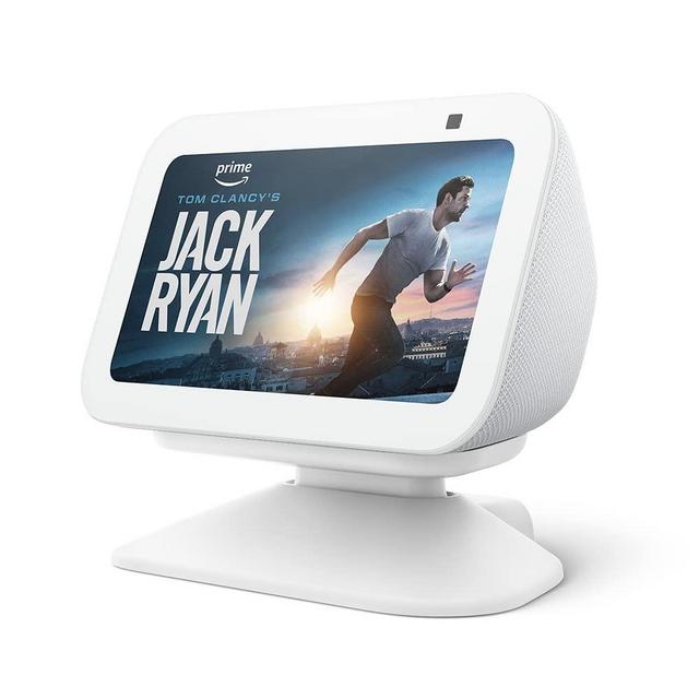 Echo Show 5 (3rd Gen) with Adjustable Stand with USB-C Charging Port | Glacier White