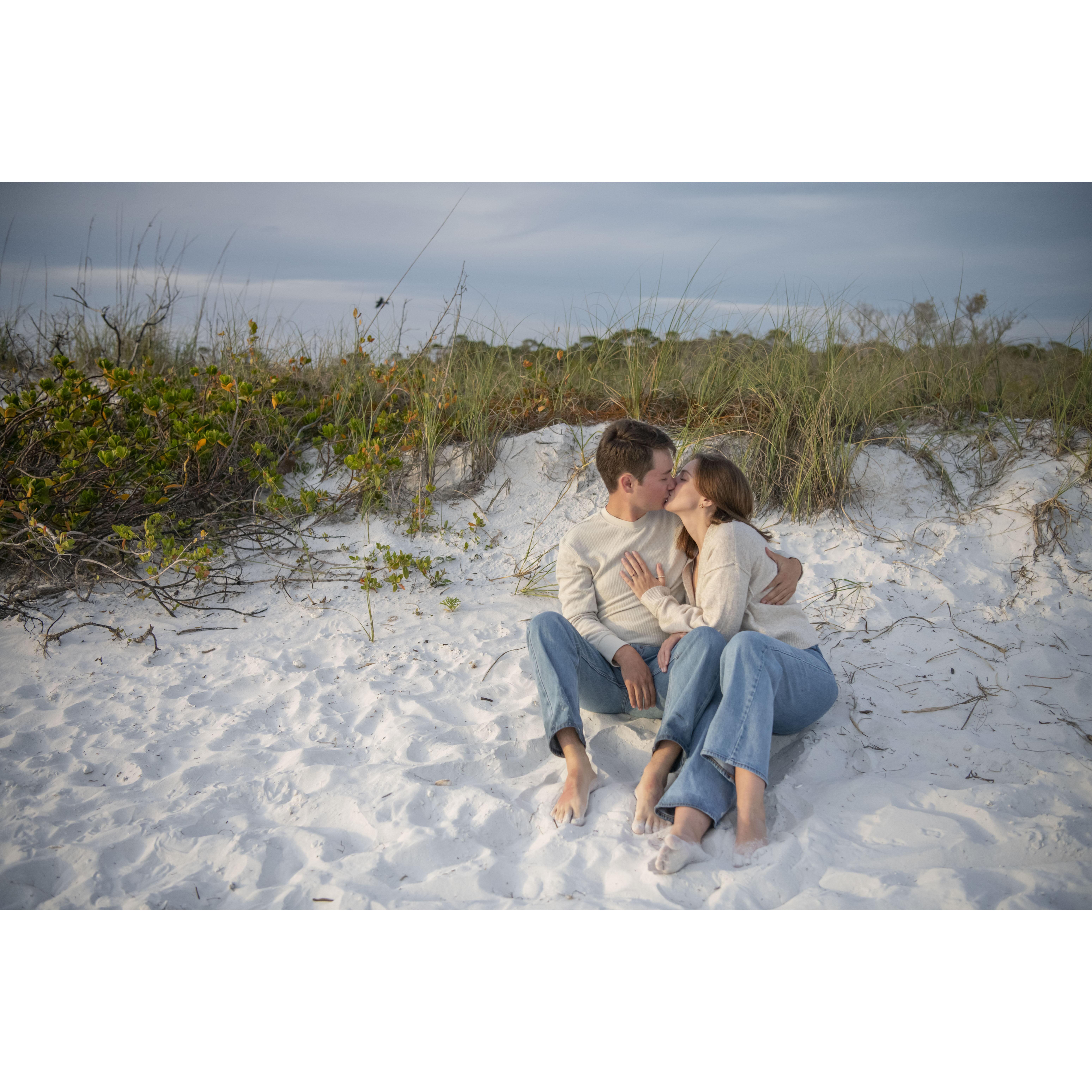 Our engagement session at our favorite beach, Honeymoon Island.