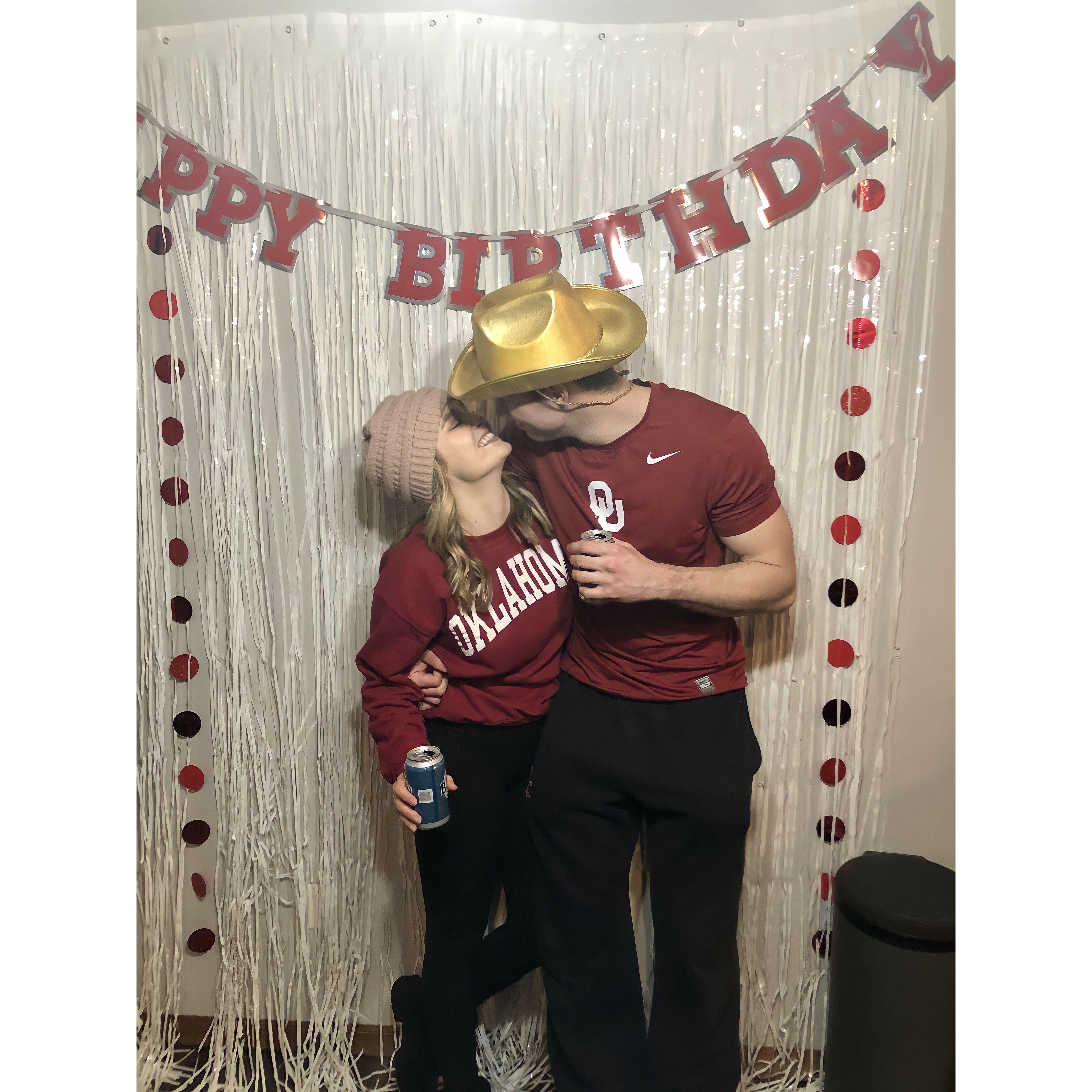 At Brendan's surprise OU birthday party 2022