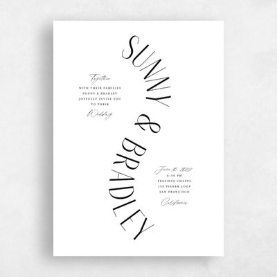 Multi-Colored Wedding Invitation - Lark Classic