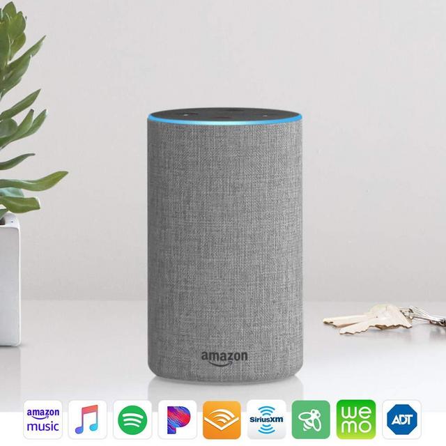 Echo Smart speaker with Alexa - Heather Gray Fabric