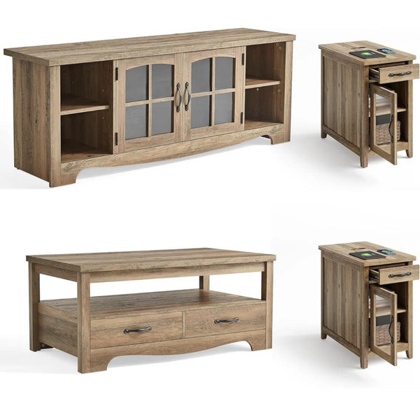 Laurel Foundry Modern Farmhouse® Chiara 5 Piece Coffee Table Set & Reviews | Wayfair