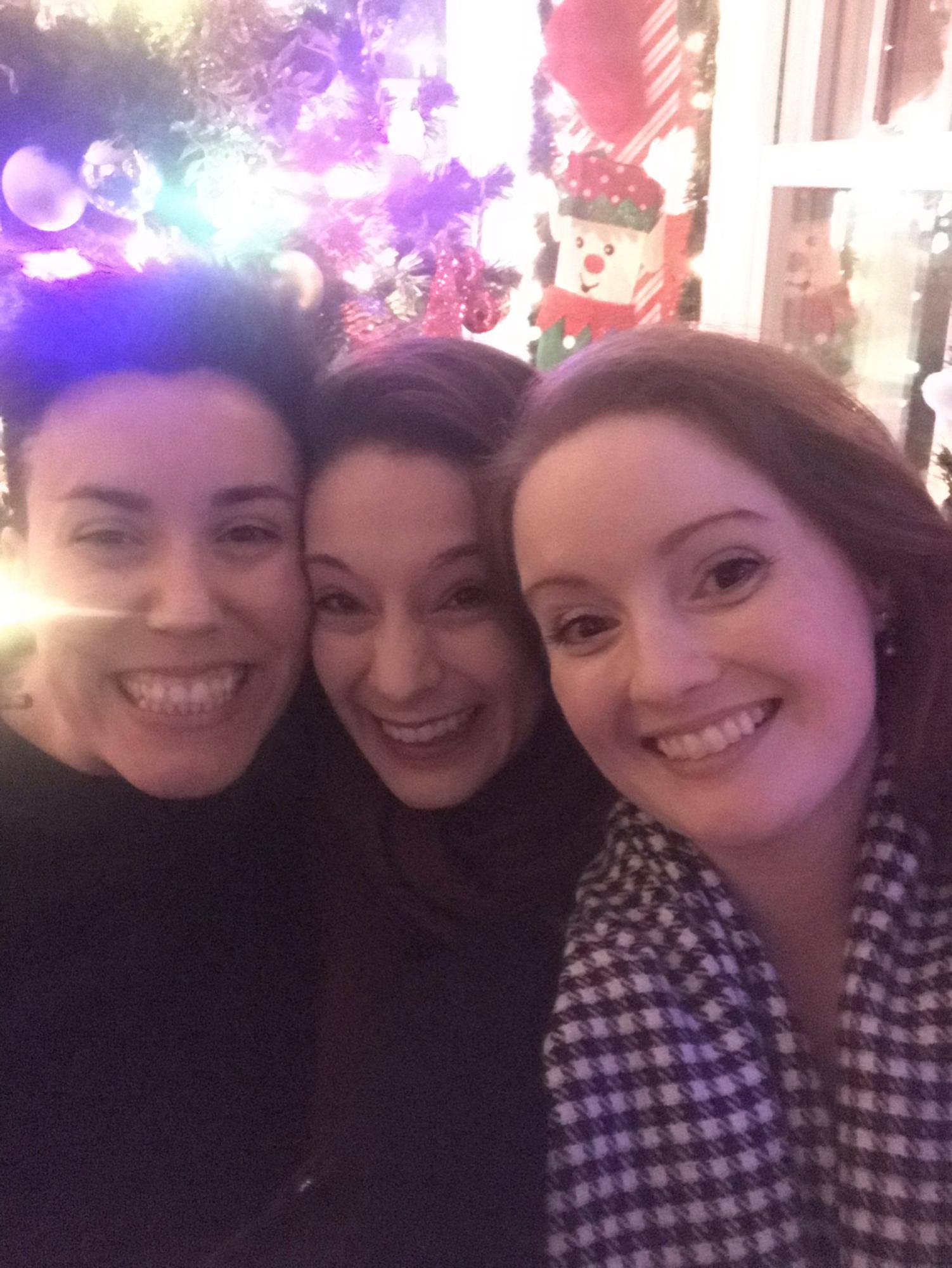 With our friend, Lopez, at the surprise party after Sarah proposed.