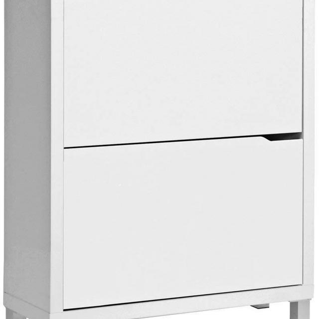 Baxton Studio Simms Modern Shoe Cabinet, White