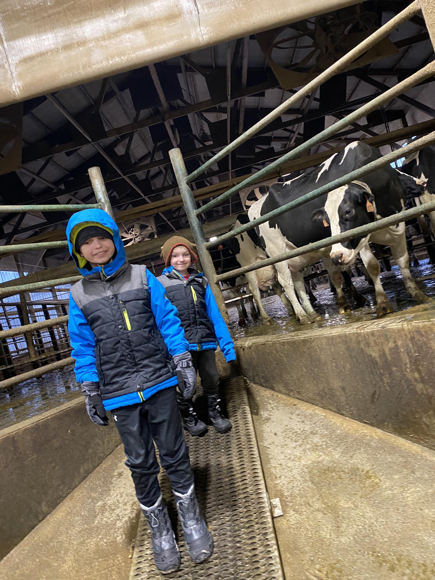 The boys first visit to Johnson Rolling Acres (the bride’s family farm)