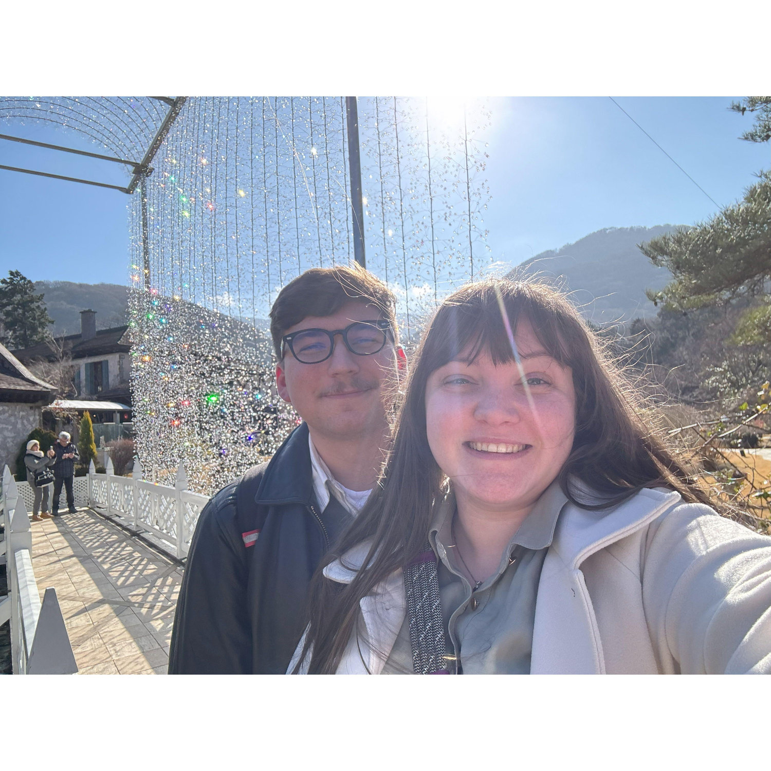 This is the at the Glass Museum in Hakone, and also the same trip where we got engaged.