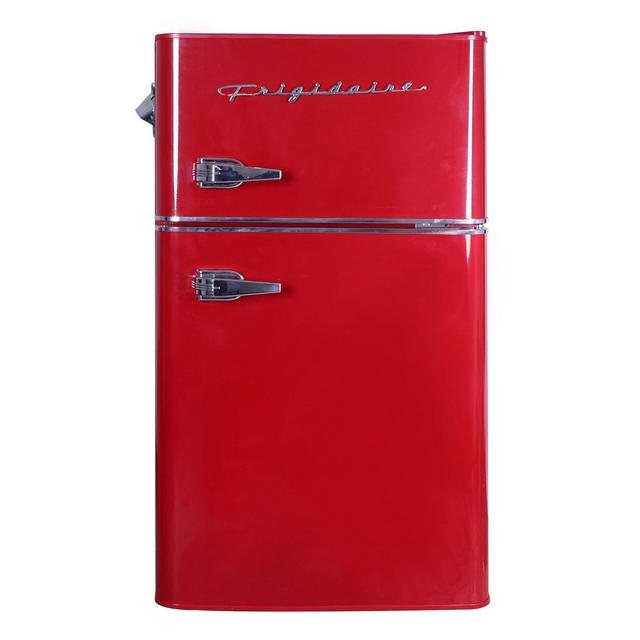 Frigidaire 3.2 cu ft 2 Door Retro Fridge with Side Bottle Opener Red