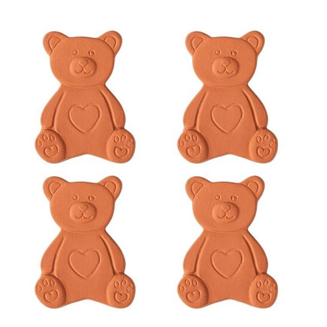 dgudgu 4 PCS Terracotta Brown Sugar Bear Keeper and Saver Brown Sugar Disc Brown Sugar Softener