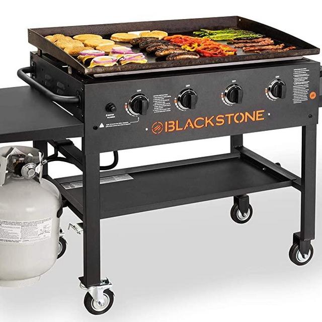 Blackstone 4-Burner 36" Griddle Cooking Station with Side Shelves