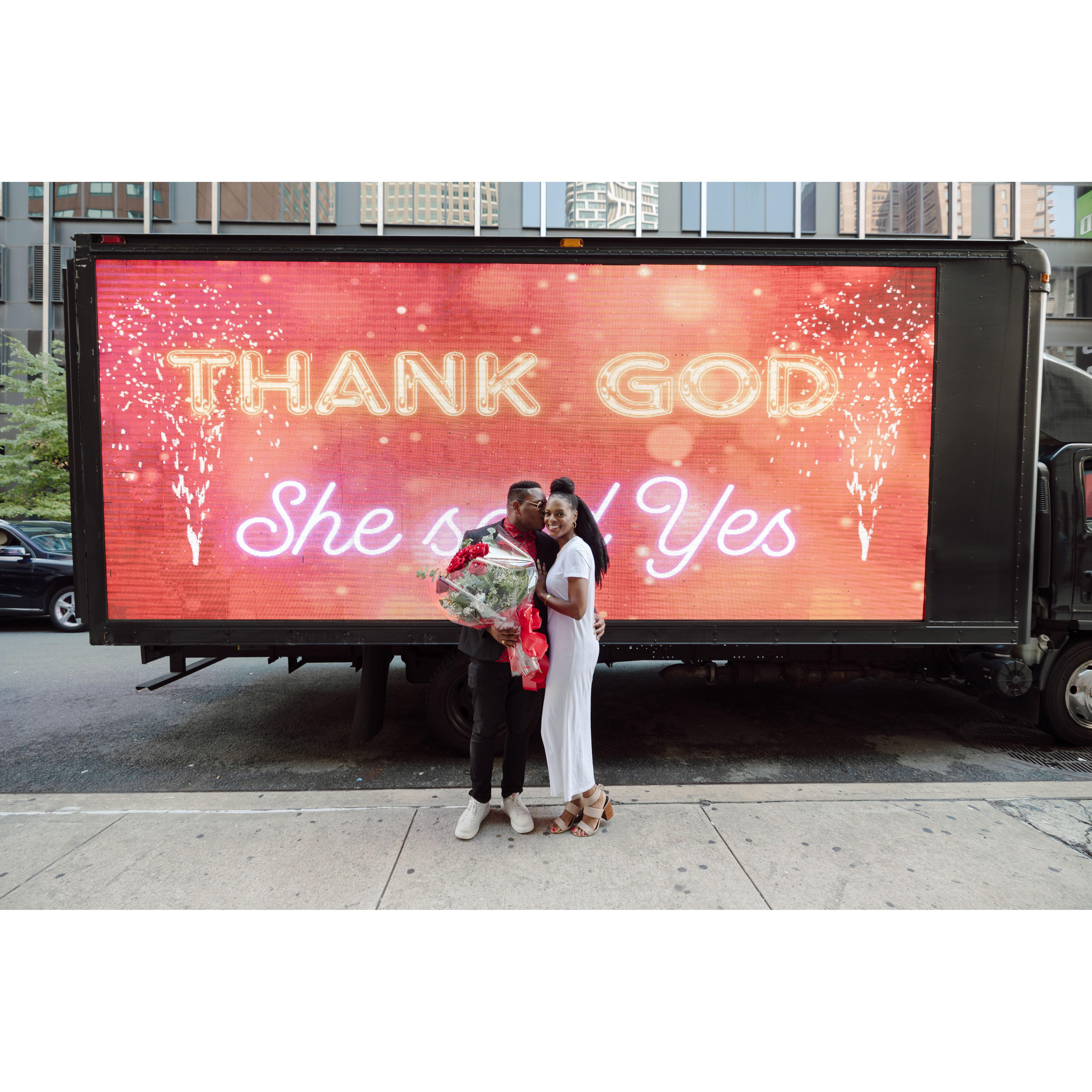 Thank God she said yes? More like THANK GOD for this love! 🙏❤️