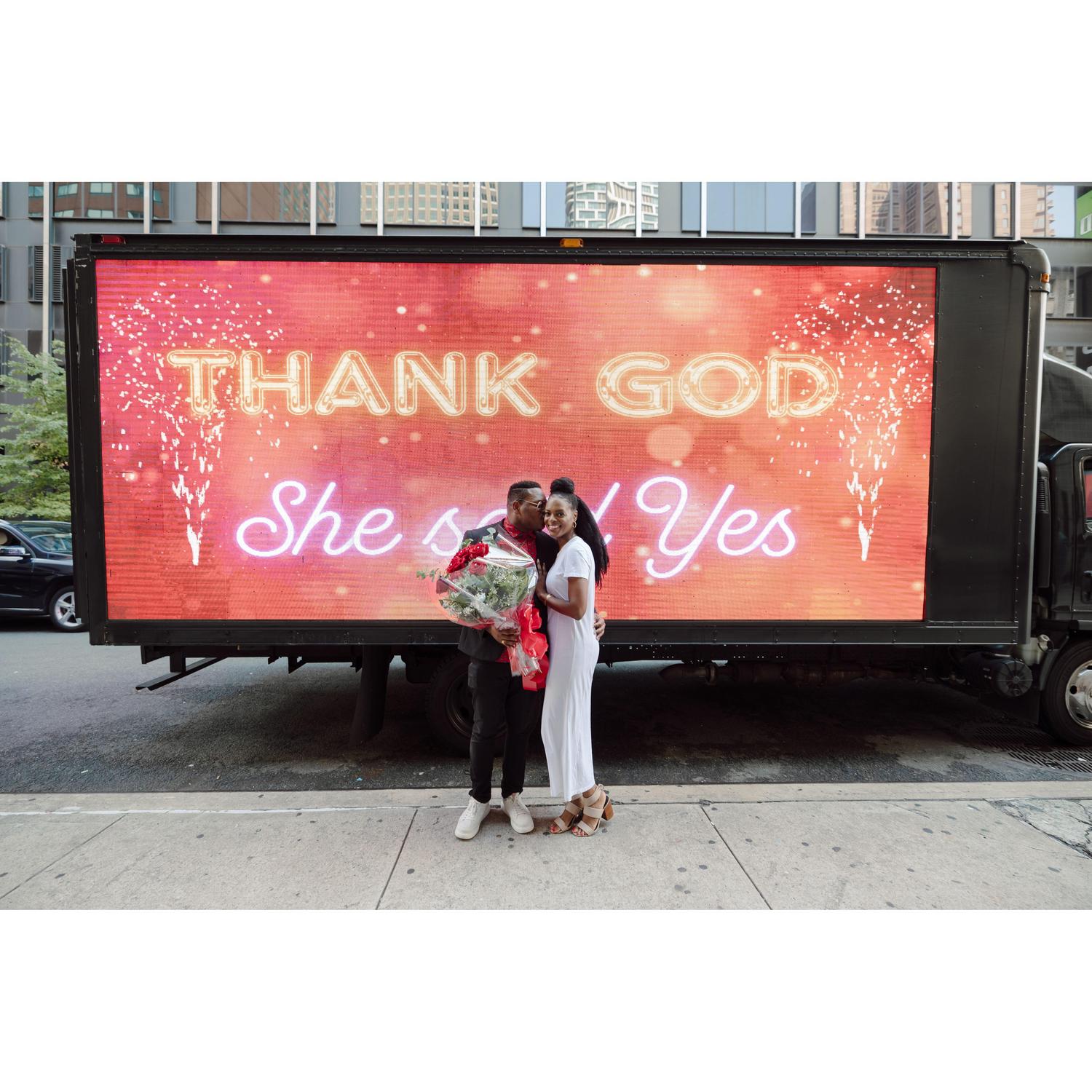 Thank God she said yes? More like THANK GOD for this love! 🙏❤️