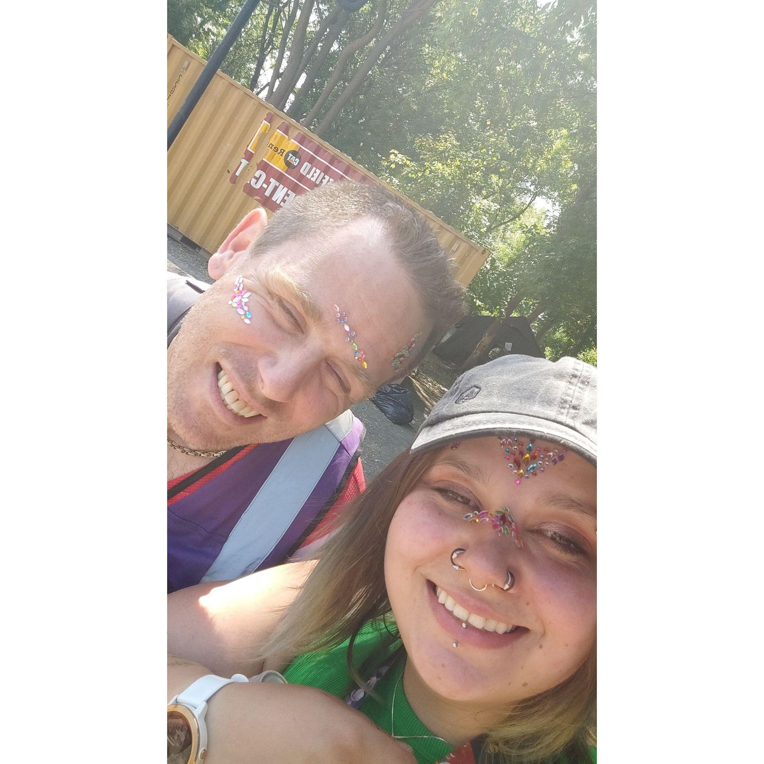 There was a tattoo and sticker day at work, he was hesitant but wanted me happy!