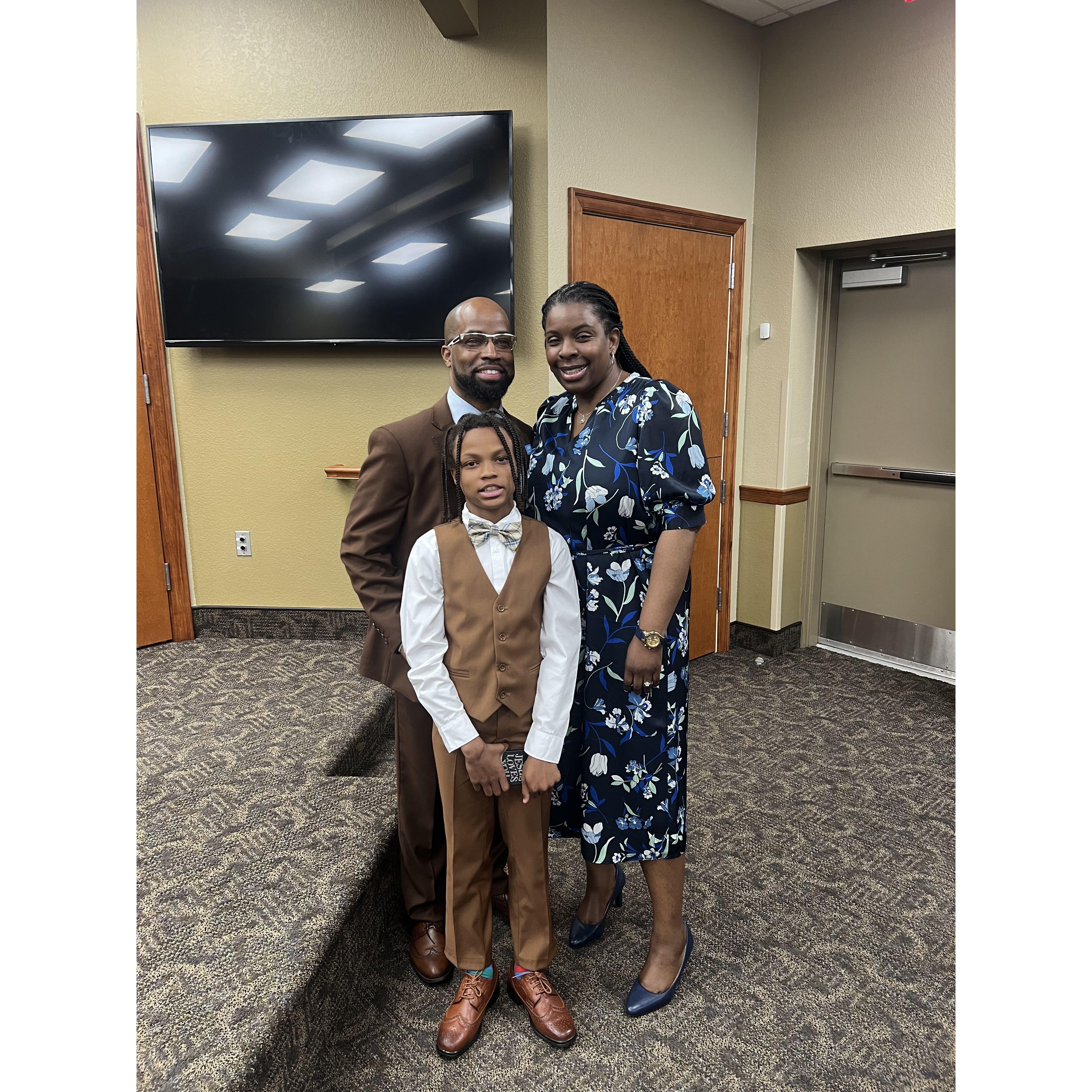 Dressed with purpose and surrounded by love 💙 A special day spent together in faith and unity.   #SpiritualFamily #KingdomJoy #TogetherInT