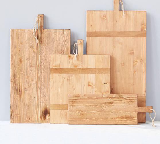Large Reclaimed Pine Wood Rectangle Cheese Board
