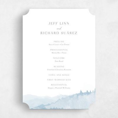 Blue Ticket Wedding Program - Denver