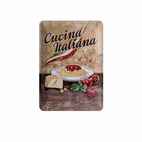 Italian Food Metal Tin Sign Cucina Italiana Vintage Poster Bar Cafe Restaurant Living Room Kitchen Home Art Wall Decor Plaque