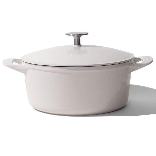 Made In Cookware - Dutch Oven - Enameled Cast Iron (Linen) - Made In France - Exceptional Heat Retention & Durability