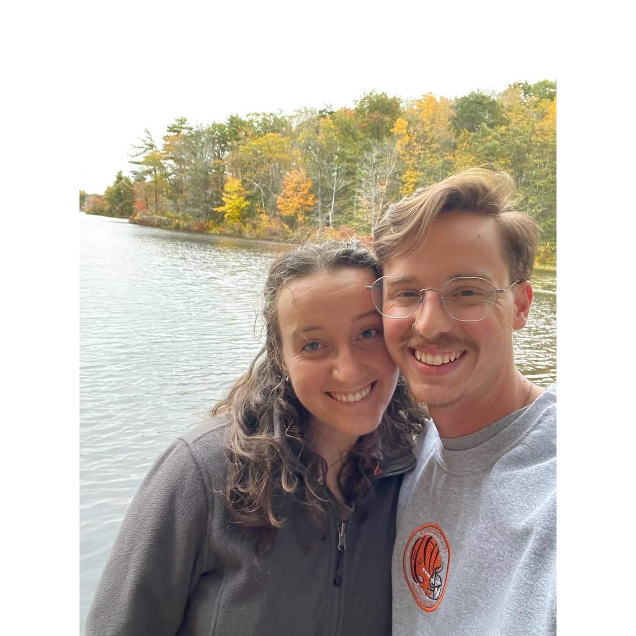 October 2023: After a summer of letters and long phone calls, Noah visited Anne at Gordon and made things official