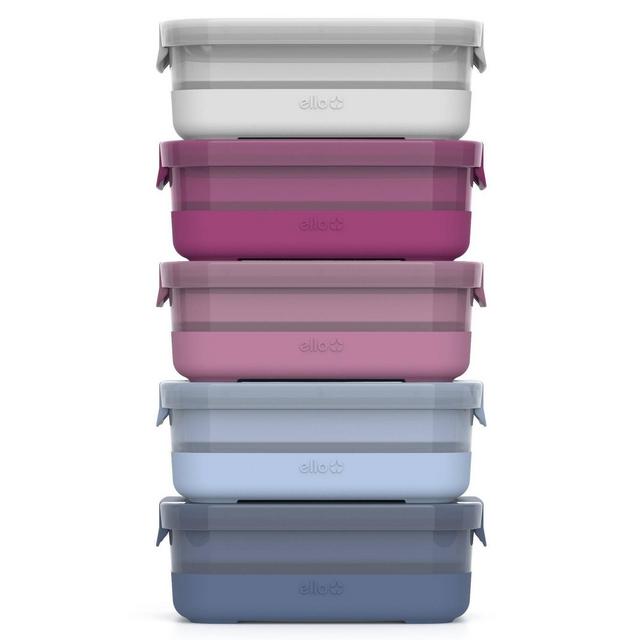 Ello 10pc Plastic Meal Prep Food Storage Container Set