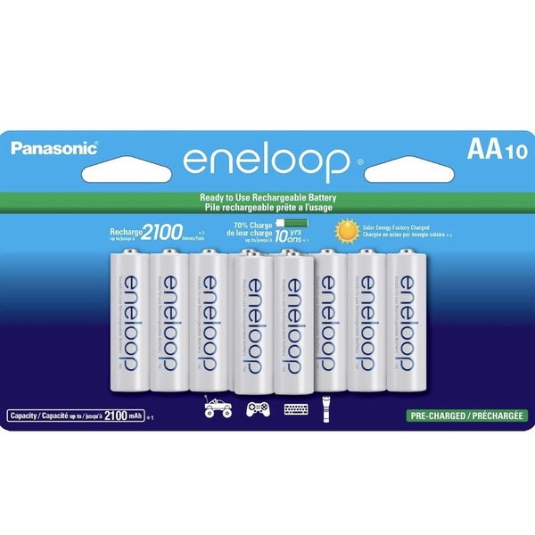 Panasonic AA Rechargeable Batteries - 10 Pack